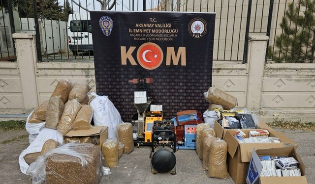 Aksaray'da kaçak sigara operasyonunda 6 şüpheli tutuklandı