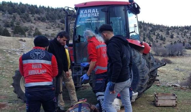 Konya'da dağda düşüp yaralanan kişi hava ambulansıyla hastaneye kaldırıldı