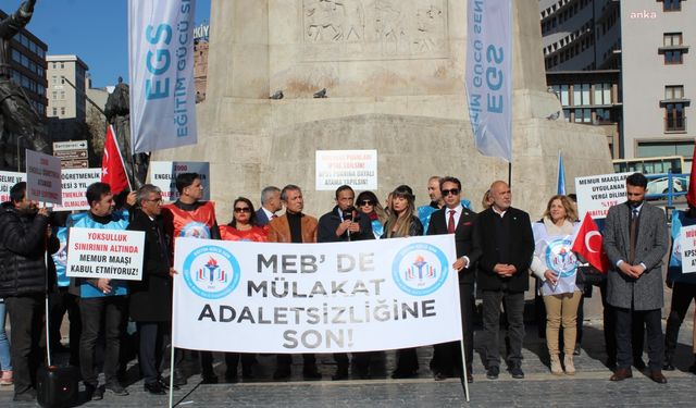 Eğitim Gücü Sen'den bakanlık önünde protesto: KPSS’de dereceye girmek bile kriter olmaktan çıktı