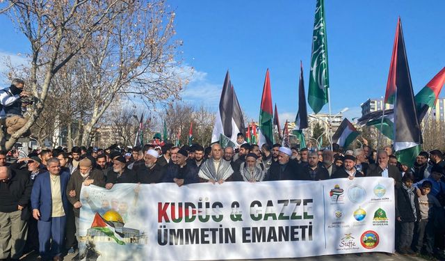 Diyarbakır'da "Dünya Kudüs Haftası" dolayısıyla yürüyüş düzenlendi