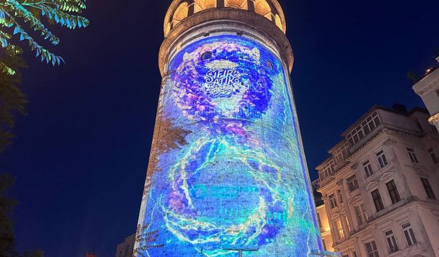 Galata Kulesi’nde "Sıfır Atık" temalı mapping gösterisi yapıldı
