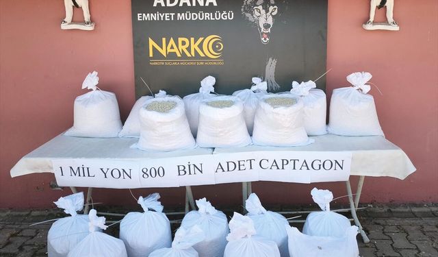 Adana uyuşturucu operasyonunda tırdan 1 milyon 800 bin hap çıktı