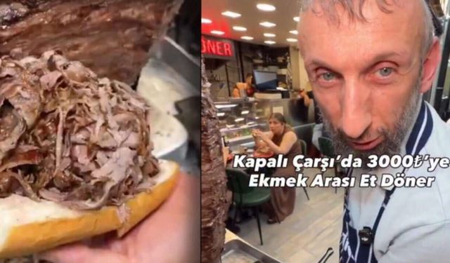 Kapalıçarşı'da 3 bin TL'ye döner satan işletmeye ceza yağdı
