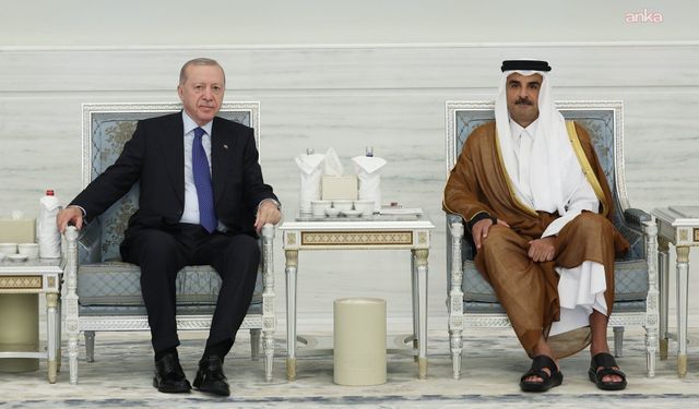 Cumhurbaşkanı Erdoğan, taziye ziyareti için Katar'da