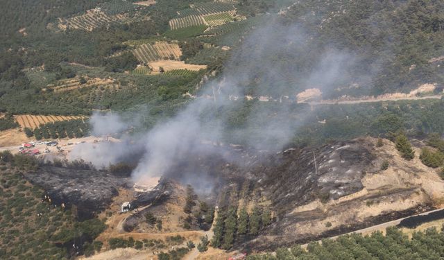 Bursa İznik’te çöplük yangını çalılıklara sıçradı: Alevler kontrol altına alındı