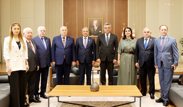 KKTC Cumhurbaşkanı Tufan Erhürman, Azerbaycan Parlamentolar Arası Dostluk Grubu heyetlerini kabul etti