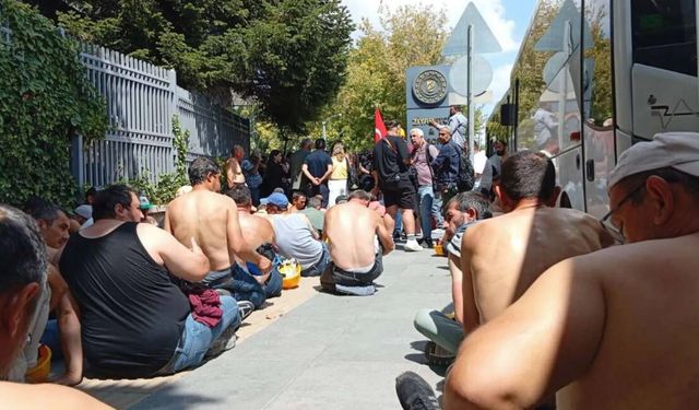 Enerji Bakanlığı önündeki madenci eyleminde işçilere gözaltı