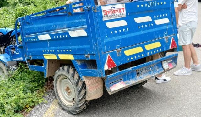 Kastamonu İnebolu'da tarım aracının devrildiği trafik kazasında aynı aileden 6 yaralı