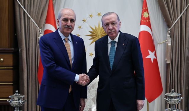 Çerçeve yasanın kabulü sonrası Erdoğan, TBMM Başkanı Kurtulmuş’u kabul etti