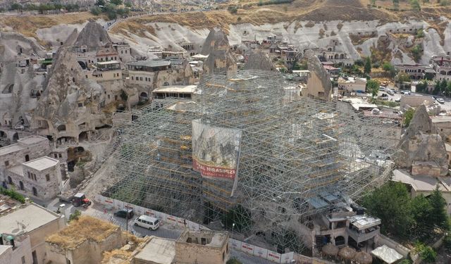 Kapadokya peribacalarında restorasyon çalışmalarının sonuna gelindi