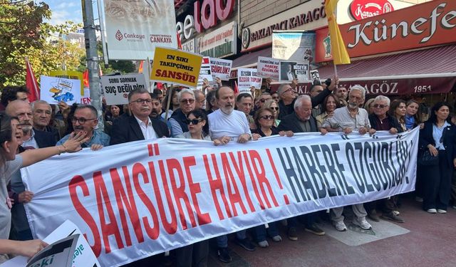 Ankara'da binler basın özgürlüğü için yürüdü: Medyada kayyum uygulamalarına son verin