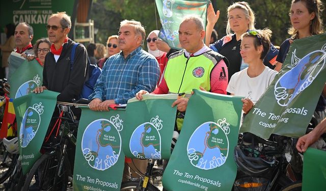 Brezilya'dan Antalya'daki COP31 zirvesine pedal çeviren bisikletliler Ankara'ya ulaştı