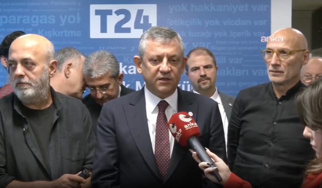 YENİ Parti lideri Özgür Özel'den T24'e dayanışma ziyareti