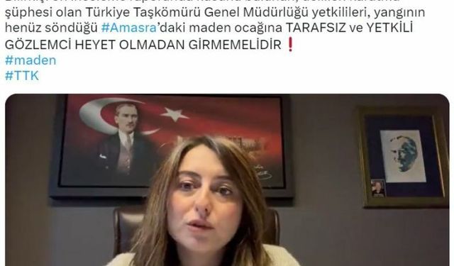 Aysu Bankoğlu: TTK yetkilileri, Amasra faciasının olduğu maden ocağına girmemelidir