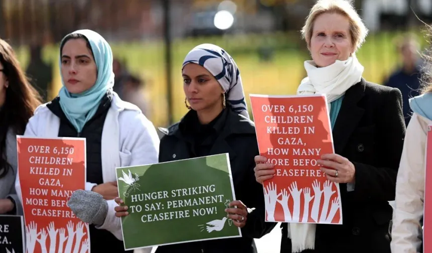 Gazze için açlık grevi: Aktivistler ve oyuncular Beyaz Saray'da