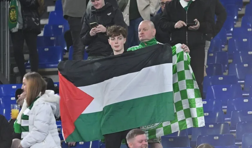 Celtic taraftarından, cezaya rağmen Gazze'ye destek