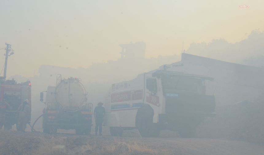 Dikili'de yangın devam ediyor: Çandarlı-Denizköy kara yolu trafiğe kapatıldı