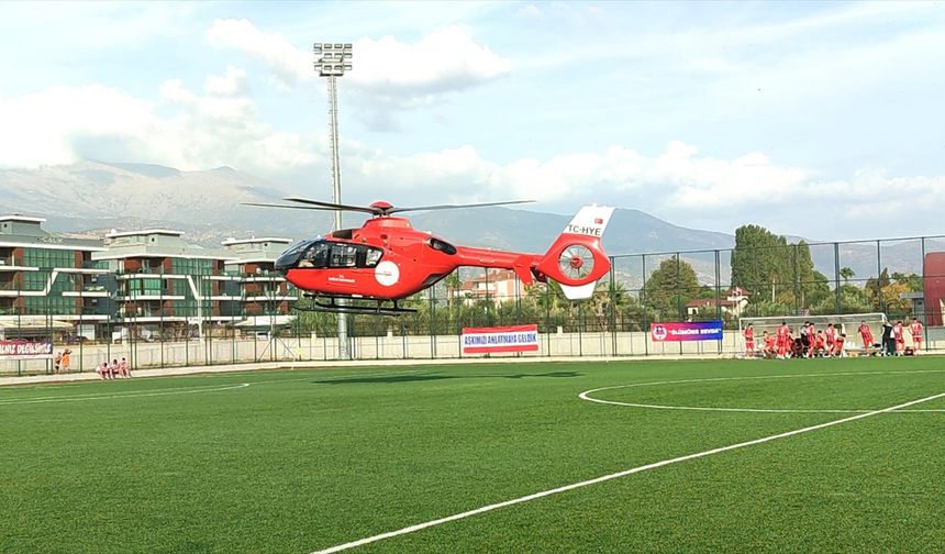 İzmir'deki amatör futbol ligi maçına "hava ambulansı" arası