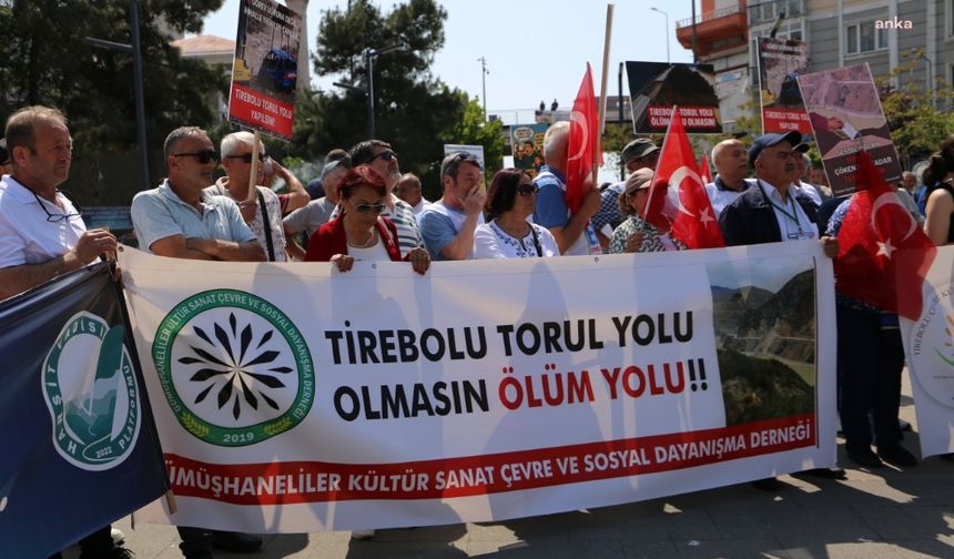 Giresun’da vatandaşlar, ölümlü kazalarla gündeme gelen yolu protesto etti