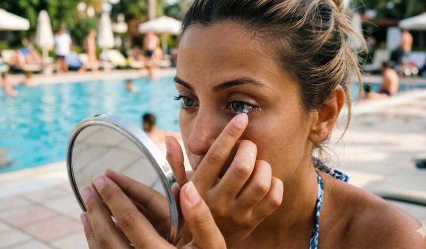 Denize ve havuza lensle girmek göz sağlığını tehlikeye atabilir
