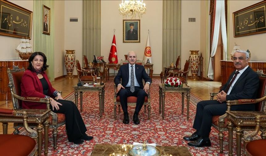 DEM Parti Heyeti ve TBMM Başkanı Kurtulmuş "süreç" gündemiyle bir araya geldi