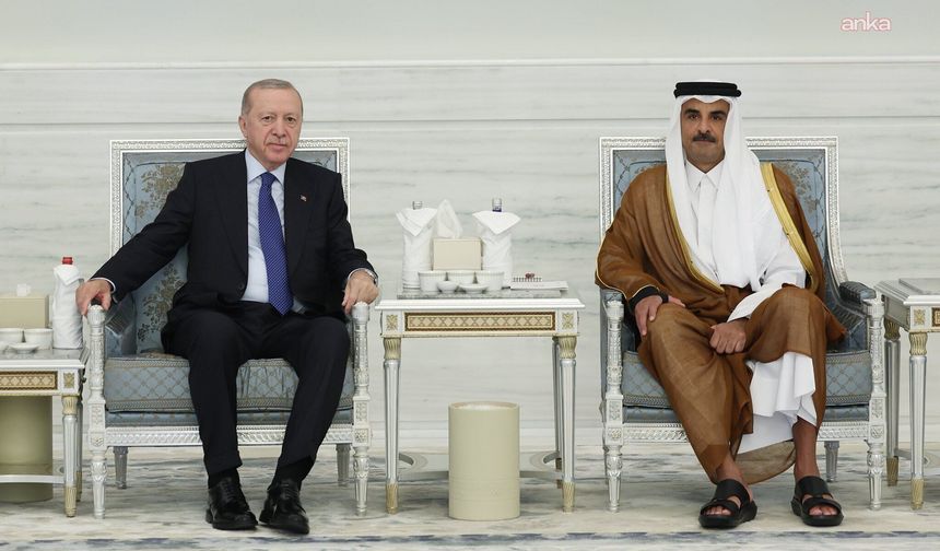 Cumhurbaşkanı Erdoğan, taziye ziyareti için Katar'da