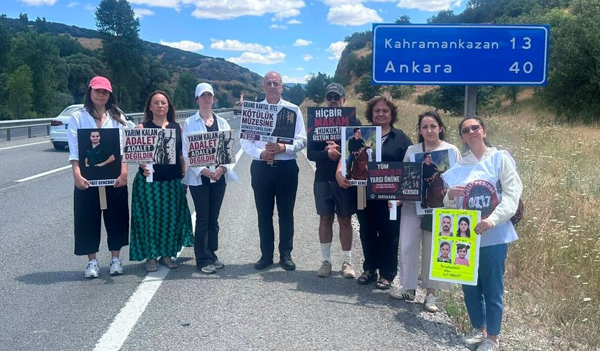 Bolu'da başlayan "78 Can İçin Adalet Yürüyüşü" Ankara Ulus'ta sona erecek