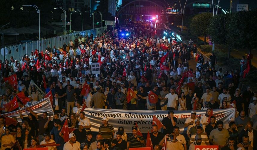 Ankara'da  15 Temmuz korteji Beştepe’de son buldu