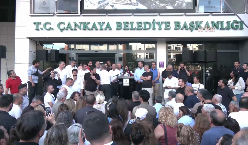 Çankaya Belediyesi önünde protesto: "Hüseyin Can Güner’den suçlu yaratamazsınız"