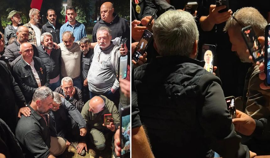 Oktay Saral söz verdi, er şehit yakınları ve er gaziler eylemlerini sonlandırdı