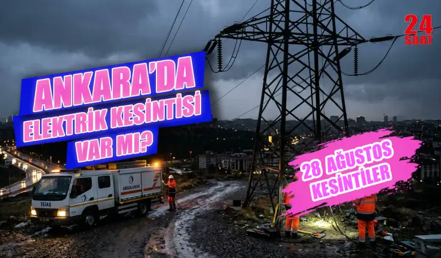 28 Ağustos Ankara elektrik kesintisi hangi ilçelerde var? Ankara'da bugün elektrikler saat kaçta gelecek?