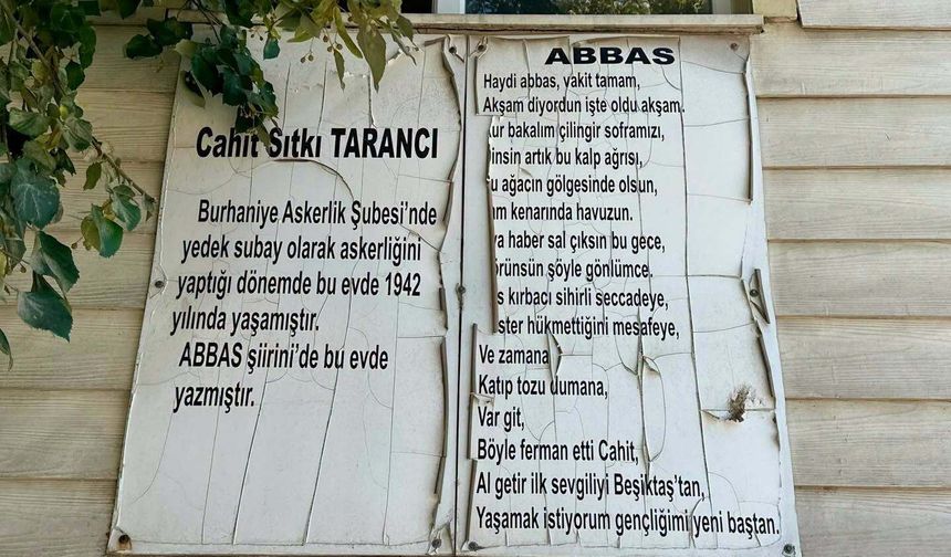 Cahit Sıtkı Tarancı’nın Burhaniye’deki evi müzeye dönüşüyor