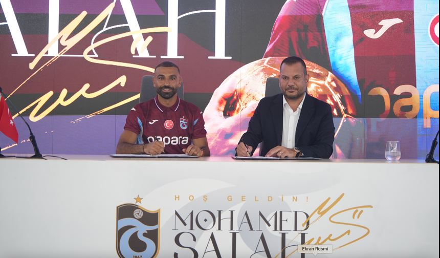 Mohamed Salah, Papara Park'ta görkemli törenle Trabzonspor'a imzayı attı
