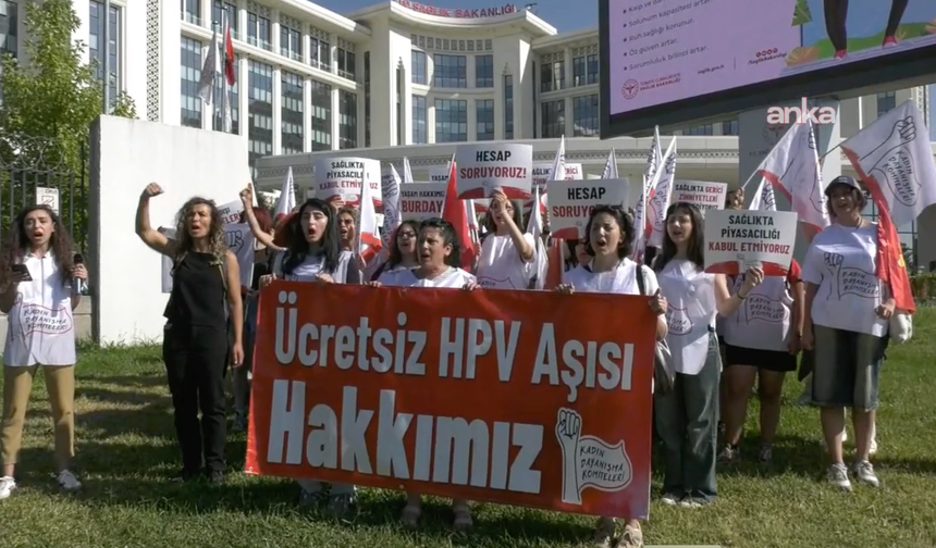 Kadın Dayanışma Komiteleri’nden Sağlık Bakanlığı önünde HPV aşısı eylemi
