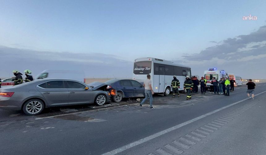 Aksaray-Konya karayolunda zincirleme kaza: 16 yaralı