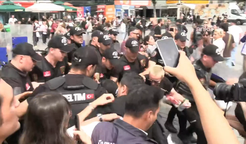 Çağlayan'daki "Ailem Güvende" protestosuna polis müdahalesi