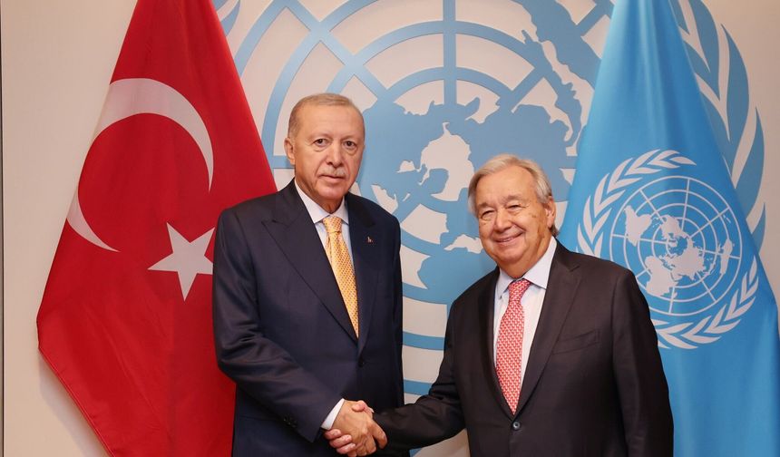 Cumhurbaşkanı Erdoğan, BM Genel Sekreteri Guterres ile bir araya geldi