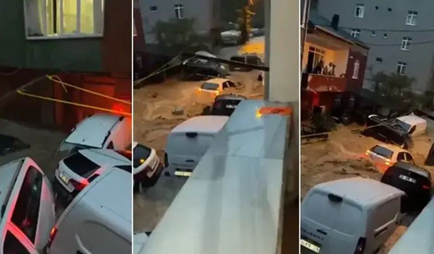 İstanbul’da sağanak felaketi: Sel suları araçları sürükledi, 1 kişi hayatını kaybetti
