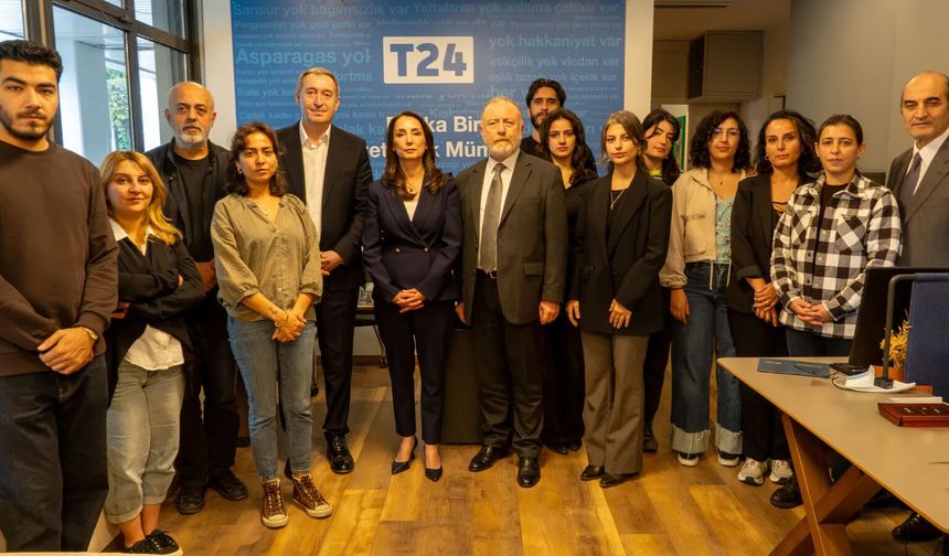 DEM Parti’den T24 Ankara ofisine dayanışma ziyareti