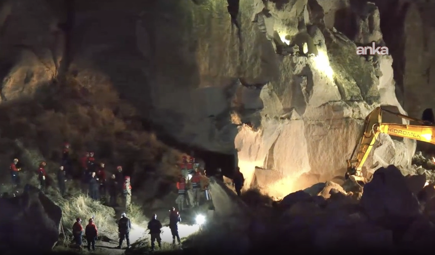 Göreme’deki toprak kaymasında arama kurtarma ekipleri çalışmalarını tamamladı